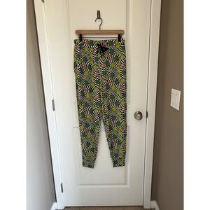 Dream Big Little Co Bamboo Lucky Clover Horseshoe Checkerboard Jogger Size M
